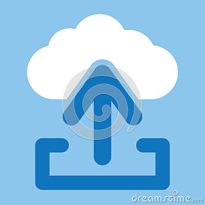 Upload from cloud icon Vector Illustration