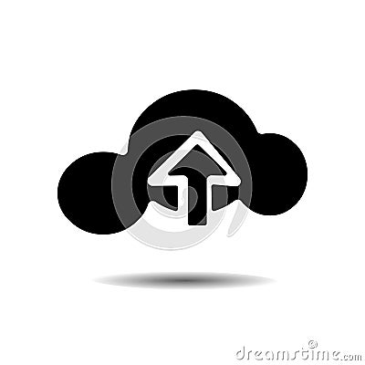 Upload cloud server icon logo vector isolated Vector Illustration