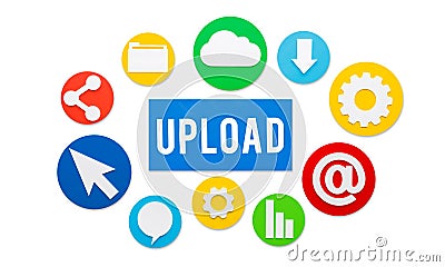 Upload Download Connection Network Online Concept Stock Photo