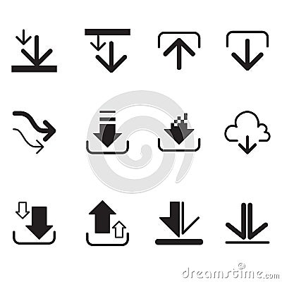 Upload & Download symbol. icons Vector Illustration