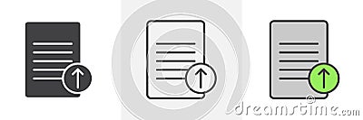 Upload file icon vector Vector Illustration