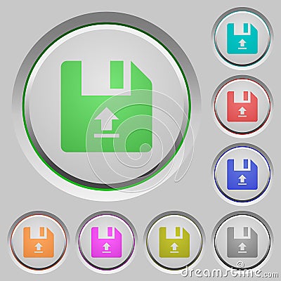 Upload file push buttons Stock Photo