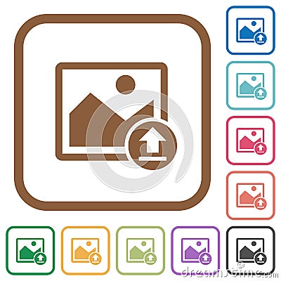 Upload image simple icons Stock Photo