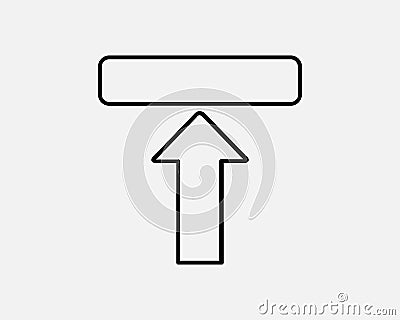 Upload Line Icon Up Load Loading Data Storage Internet Connection Computer Line Shape Vector Clipart Illustration Sign Symbol Vector Illustration