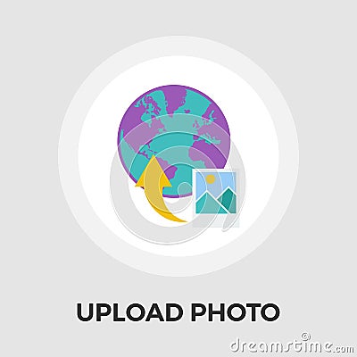 Upload photo vector flat icon Vector Illustration