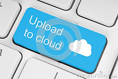 Upload to cloud concept Stock Photo