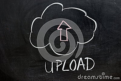 Upload to cloud service Stock Photo