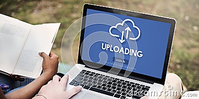 Uploading Upload Data Download Information Concept Stock Photo