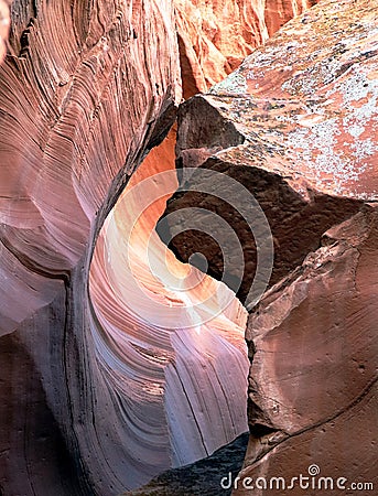 Upper Antelope Canyon in the Navajo Reservation Stock Photo