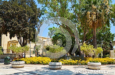 The Upper Barrakka Gardens, Valletta, Malta Stock Photo