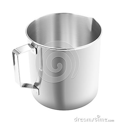 Upper handle open stainless gutter cup Stock Photo