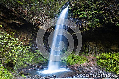 Upper latourell falls in oregon state park Stock Photo