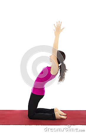 Upper Leg Strengthening in Yoga Stock Photo