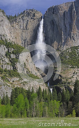 Upper & Lower Yosemite Falls Stock Photo