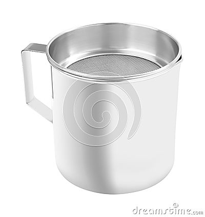 Upper open stainless gutter cup Stock Photo