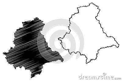 Upper Palatinate Federal Republic of Germany, Administrative division, Region Free State of Bavaria map vector illustration, Vector Illustration