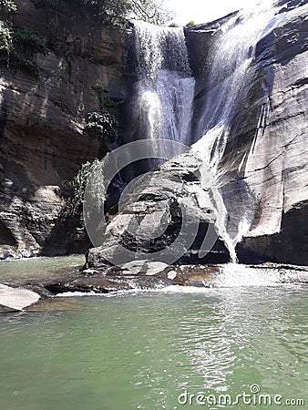 Upper Ravana Falls Ella Stock Photo