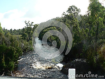 Tannin in Tasmania Waters Stock Photo