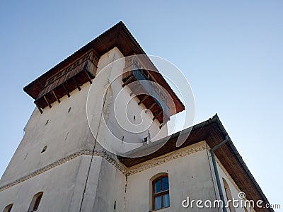 The upper town with the tower of Captain Husein Gradascevic in Gradacac castle in town of Gradacac, Bosnia, it is national Stock Photo