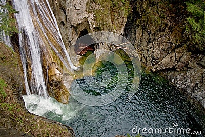 Upper Twin Falls, Snoqualmie River, Washington Stock Photo
