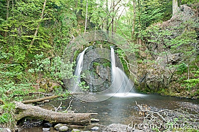 Upper Waterfall in the Fairy Glen. Stock Photo