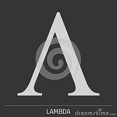 Lambda Greek letter icon Stock Photo