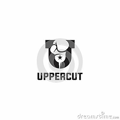 Uppercut Logo. Boxing logo Design. Letter U Logo Vector Illustration