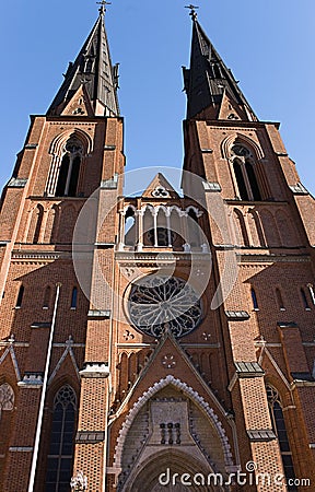 Uppsala Cathedral Stock Photo