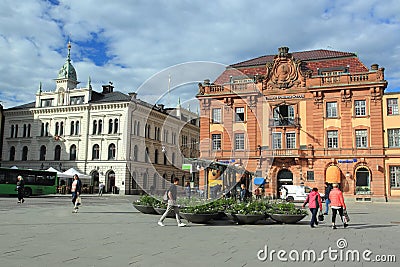 Uppsala main square Editorial Stock Photo