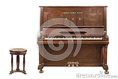 Upright Piano Stock Photo