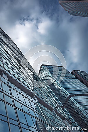 Uprisen Angle Of The Commercial Building Stock Photo