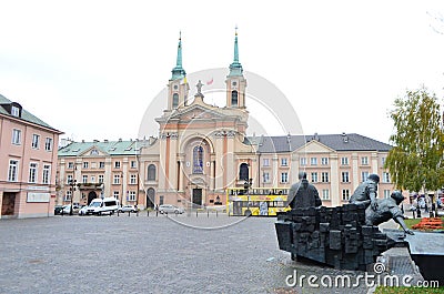 Uprising Monument Fighters and Field Cathedral of the Polish Army in Warsaw, Poland Editorial Stock Photo