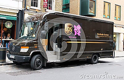 UPS is ready for the olympic games. Editorial Stock Photo