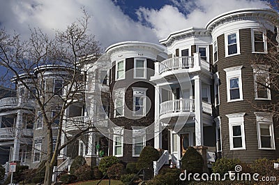 Upscale condos and homes of South Boston, Massachusetts, USA Stock Photo
