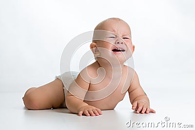 Upset baby boy Stock Photo