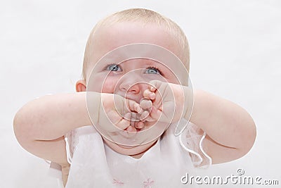 Upset crying child Stock Photo