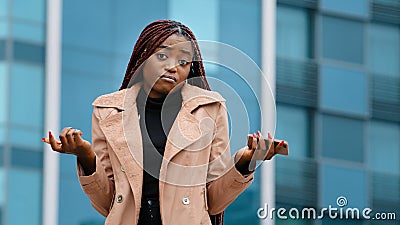 Upset frustrated young woman receiving email reading bad news on smartphone receives notice disapproval bank loan failed Stock Photo