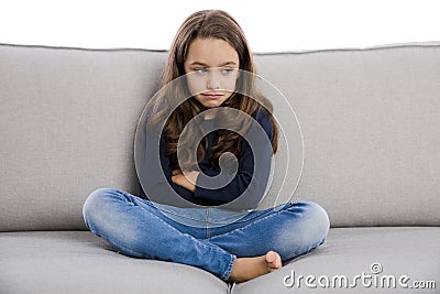 Upset little girl Stock Photo