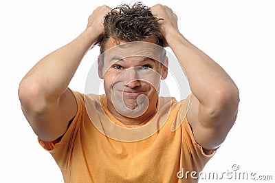 Upset man Stock Photo