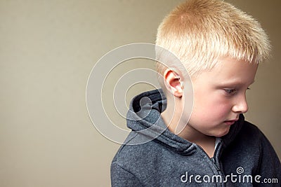 Upset sad child Stock Photo