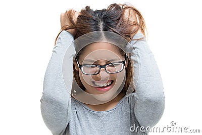 Upset woman Stock Photo