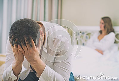 Upset young couple. Stock Photo