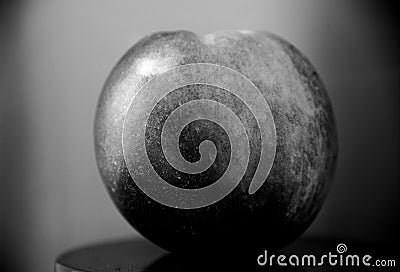 Artistic photo of an apple in black and white Stock Photo