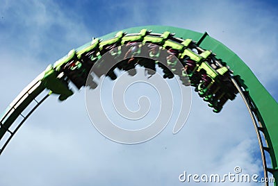 Upside Down Roller Coaster Stock Photo