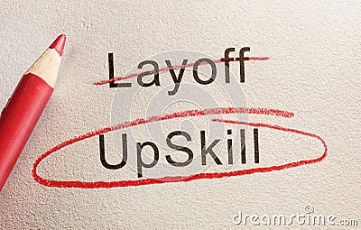 Upskill and job retraining concept Stock Photo