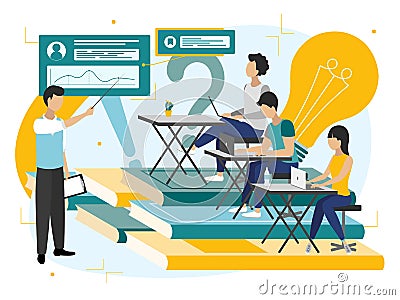 Upskilling learn as work Vector Illustration