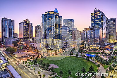 Uptown Charlotte, North Carolina Editorial Stock Photo