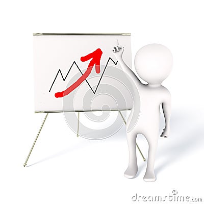 Upward business sales trend Stock Photo