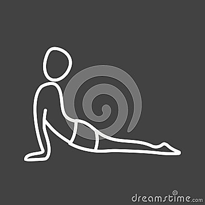 Upward Facing Dog Pose Vector Illustration