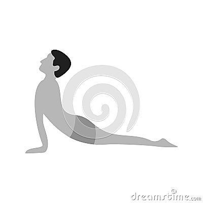 Upward Facing Dog Pose Vector Illustration